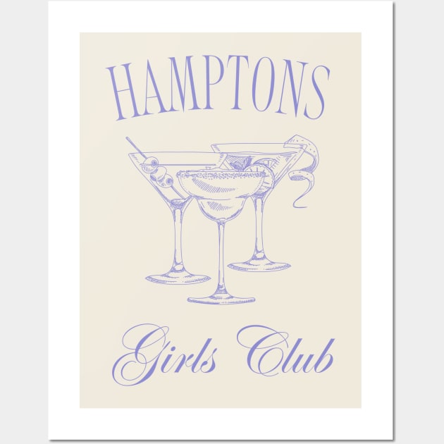 Country Club Aesthetic Hamptons Girls Club Wall Art by Asilynn